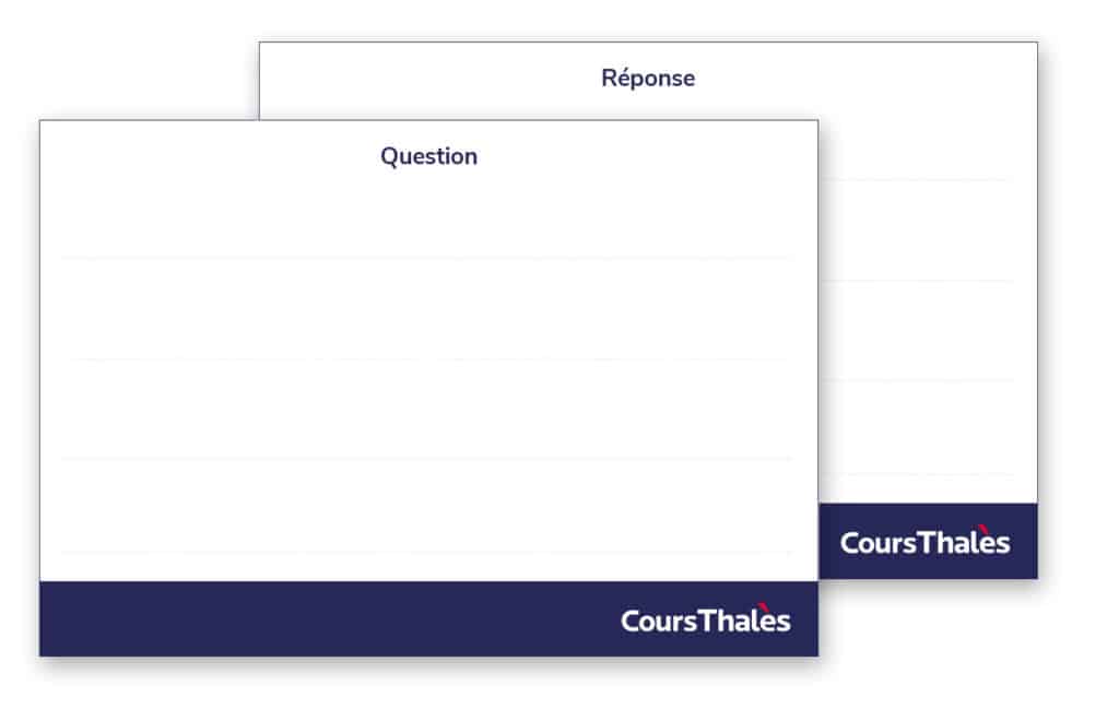 Modèle de carte Question - Réponse.