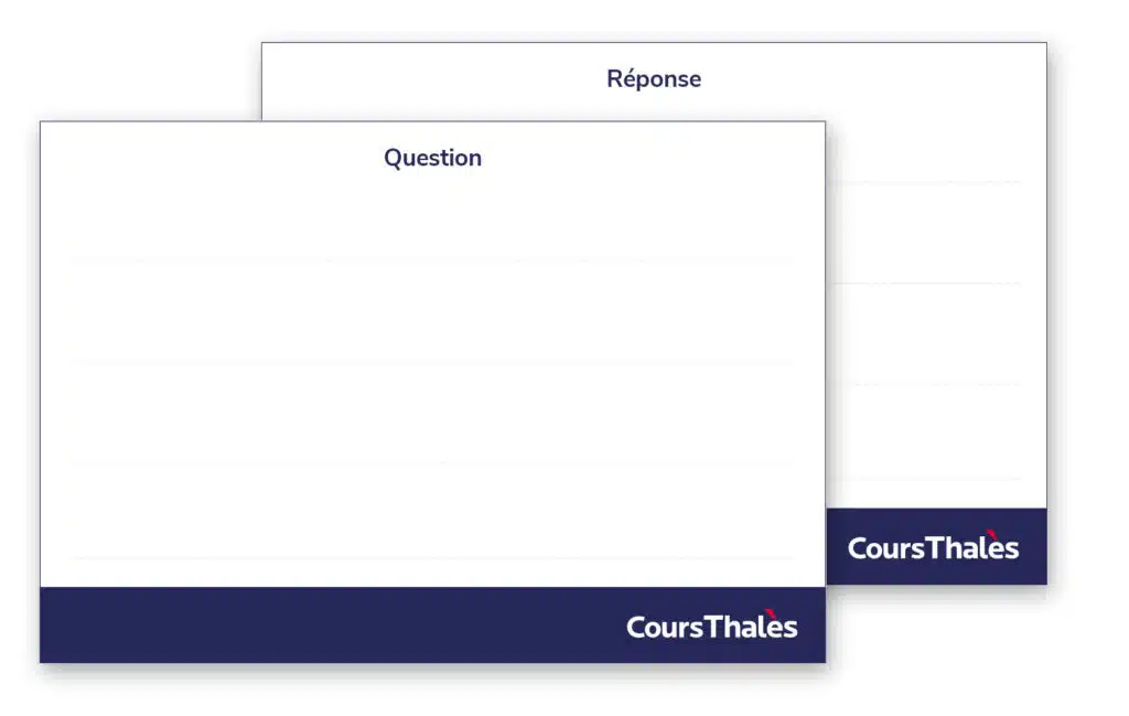 Modèle de carte Question - Réponse.