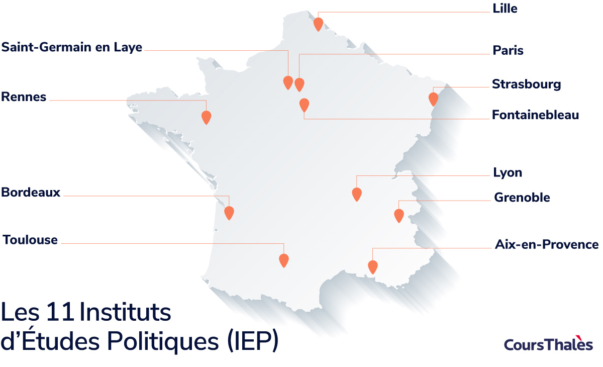 Les 11 Instituts d'Études Politiques (IEP)