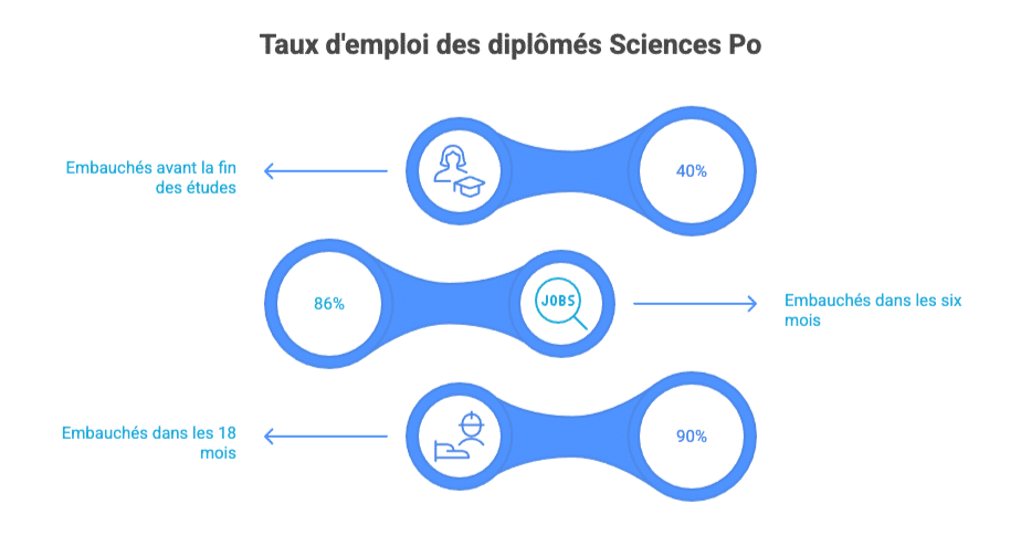 Taux d'emploi des diplômés Sciences Po