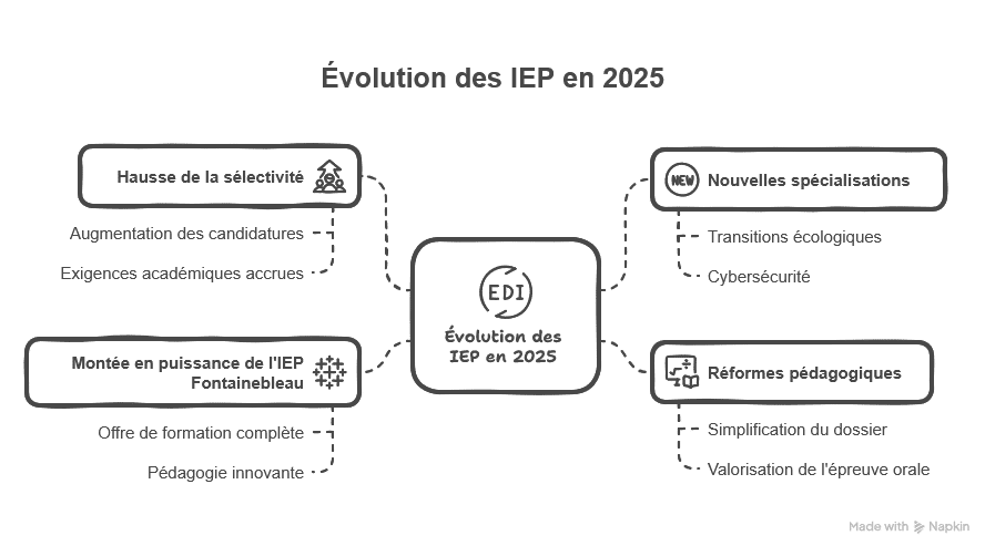 Classements Sciences Po Evolution des classements IEP 2025