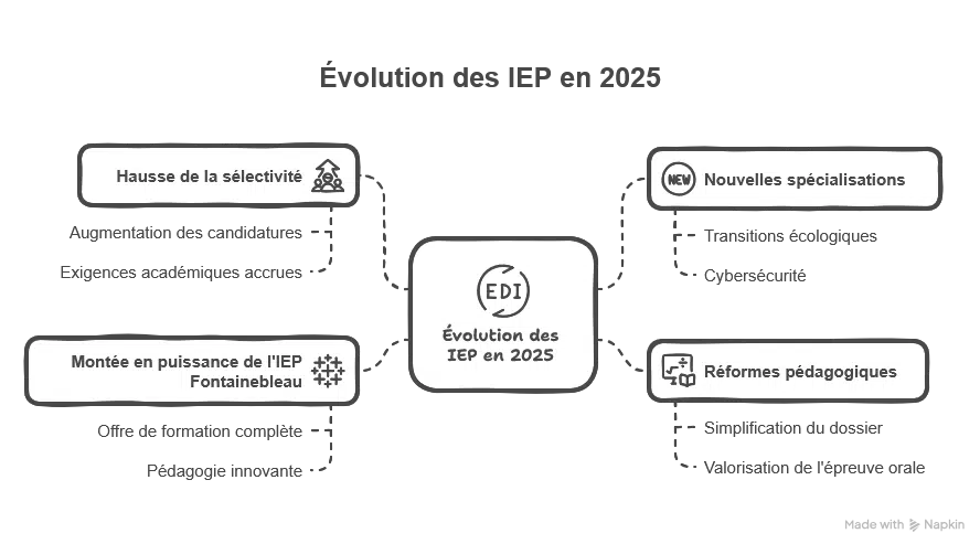 Classements Sciences Po Evolution des classements IEP 2025