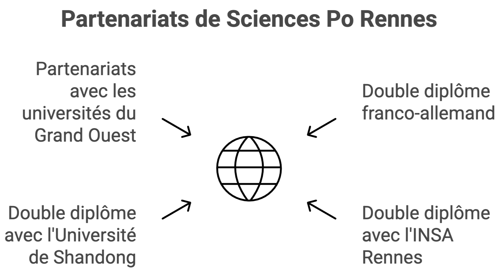 Doubles diplômes et partenariats internationaux de Sciences Po Rennes