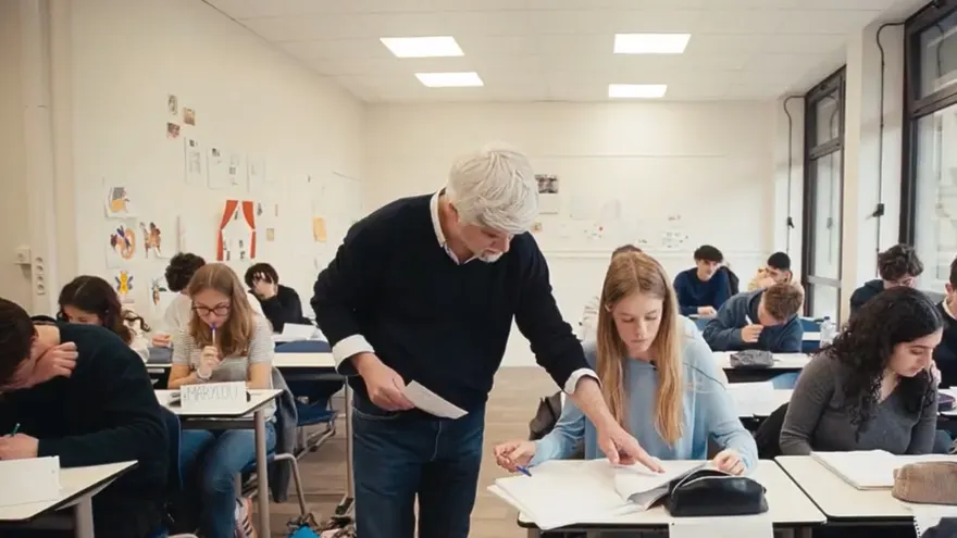 Élèves en cours chez Cours Thalès